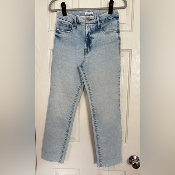 Good American Good Classic Frayed Hem jeans size 4/27 - Picture 3 of 5